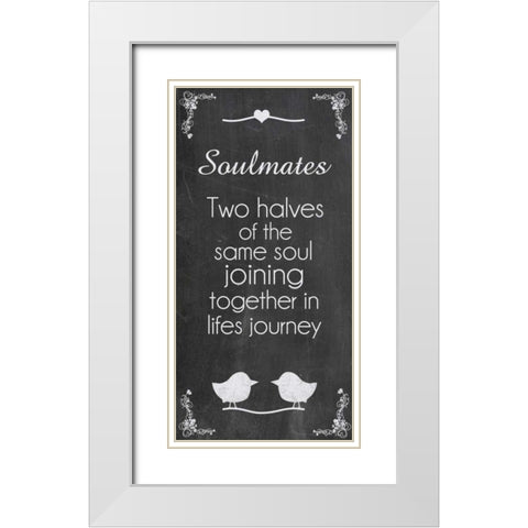 Soulmates White Modern Wood Framed Art Print with Double Matting by Gibbons, Lauren