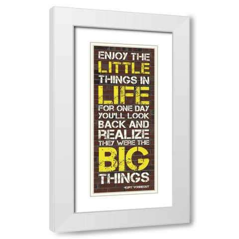 Little Things White Modern Wood Framed Art Print with Double Matting by Gibbons, Lauren