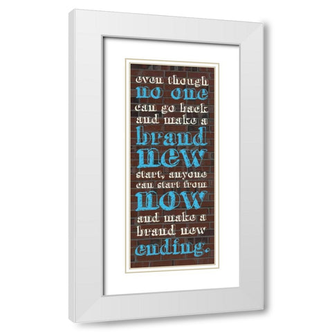 New Ending White Modern Wood Framed Art Print with Double Matting by Gibbons, Lauren
