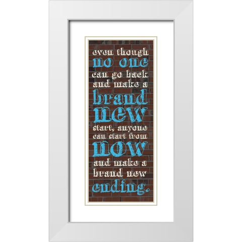 New Ending White Modern Wood Framed Art Print with Double Matting by Gibbons, Lauren