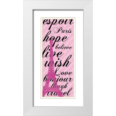 Pink and Black White Modern Wood Framed Art Print with Double Matting by Gibbons, Lauren