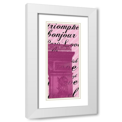 Black and Pink White Modern Wood Framed Art Print with Double Matting by Gibbons, Lauren