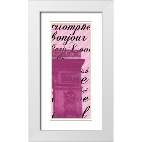 Black and Pink White Modern Wood Framed Art Print with Double Matting by Gibbons, Lauren