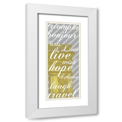 Triomphe White Modern Wood Framed Art Print with Double Matting by Gibbons, Lauren