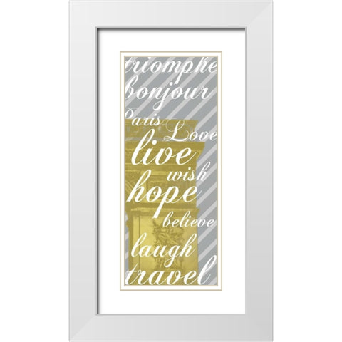Triomphe White Modern Wood Framed Art Print with Double Matting by Gibbons, Lauren