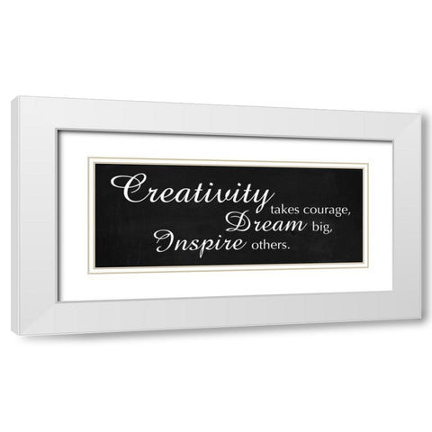 Creativity White Modern Wood Framed Art Print with Double Matting by Gibbons, Lauren