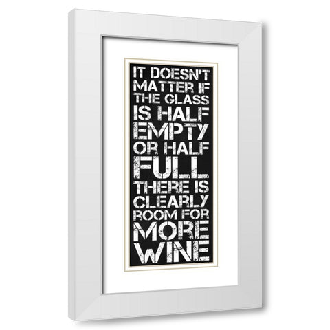 More Wine White Modern Wood Framed Art Print with Double Matting by Gibbons, Lauren