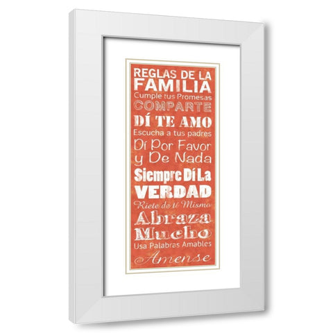 Spanish Family White Modern Wood Framed Art Print with Double Matting by Gibbons, Lauren