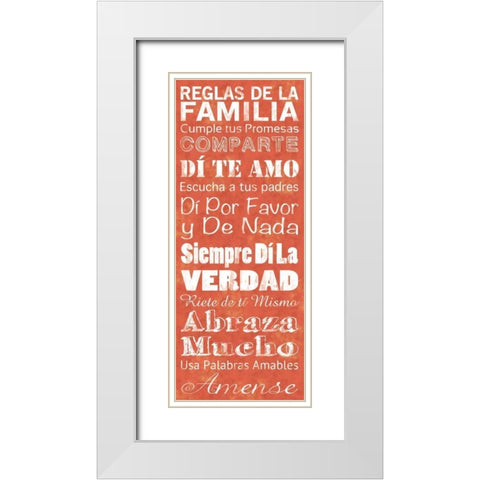 Spanish Family White Modern Wood Framed Art Print with Double Matting by Gibbons, Lauren