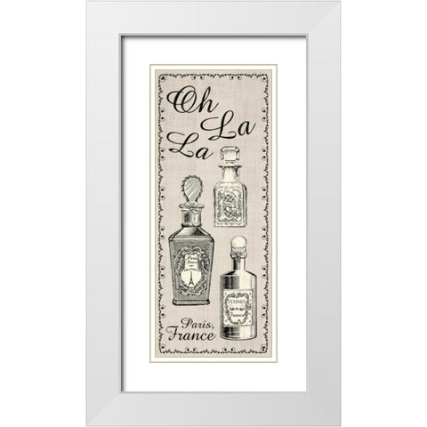 Perfume Linen 2 White Modern Wood Framed Art Print with Double Matting by Gibbons, Lauren