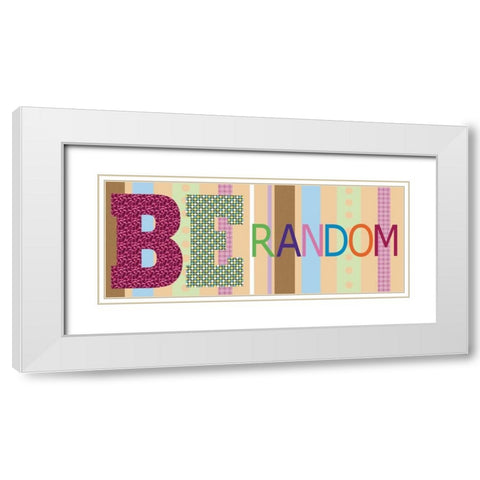 Be Random Panel White Modern Wood Framed Art Print with Double Matting by Gibbons, Lauren