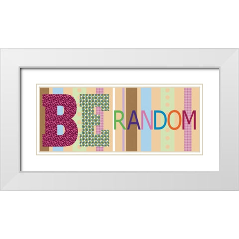 Be Random Panel White Modern Wood Framed Art Print with Double Matting by Gibbons, Lauren