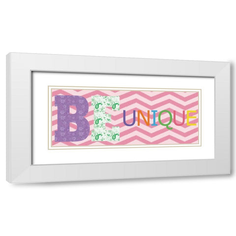 Be Unique White Modern Wood Framed Art Print with Double Matting by Gibbons, Lauren