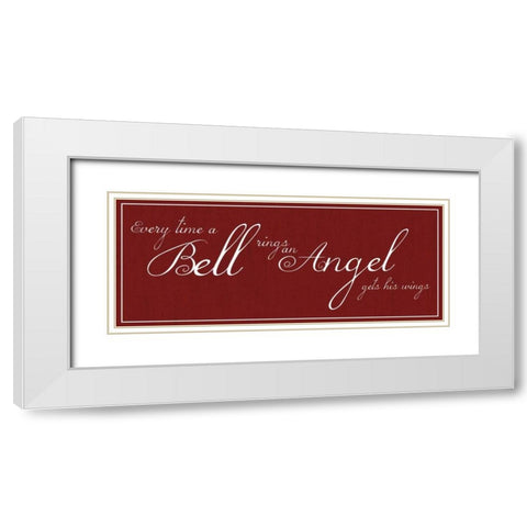 Bell Rings No Bell White Modern Wood Framed Art Print with Double Matting by Gibbons, Lauren