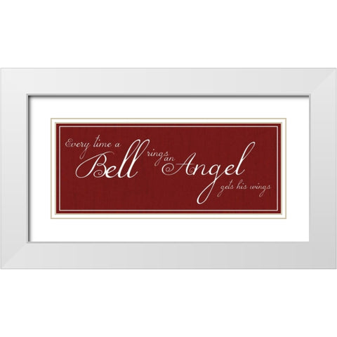 Bell Rings No Bell White Modern Wood Framed Art Print with Double Matting by Gibbons, Lauren