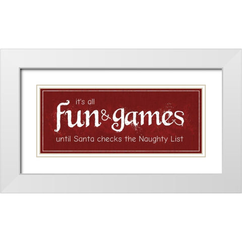 Fun Games White Modern Wood Framed Art Print with Double Matting by Gibbons, Lauren
