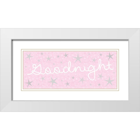 Goodnight White Modern Wood Framed Art Print with Double Matting by Gibbons, Lauren