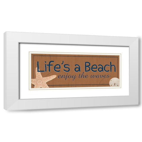 Beach White Modern Wood Framed Art Print with Double Matting by Gibbons, Lauren