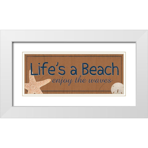 Beach White Modern Wood Framed Art Print with Double Matting by Gibbons, Lauren