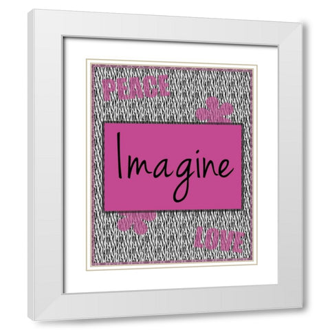 Imagine White Modern Wood Framed Art Print with Double Matting by Gibbons, Lauren