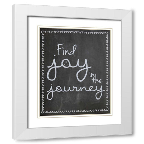 FJJ Smile White Modern Wood Framed Art Print with Double Matting by Gibbons, Lauren