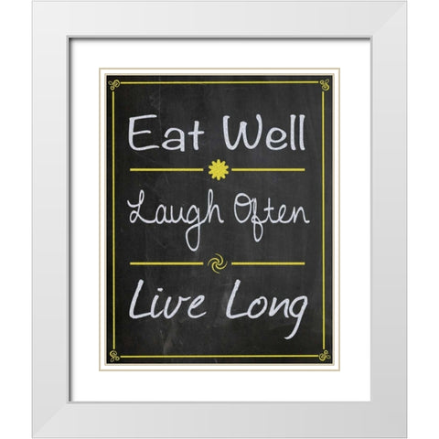 Eat Well White Modern Wood Framed Art Print with Double Matting by Gibbons, Lauren