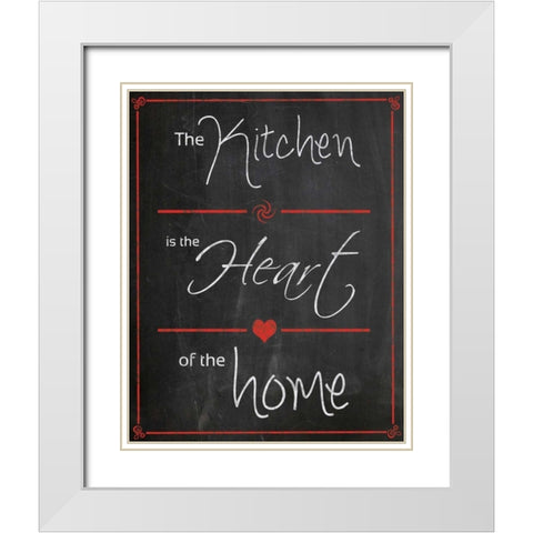 Kitchen Heart Home White Modern Wood Framed Art Print with Double Matting by Gibbons, Lauren