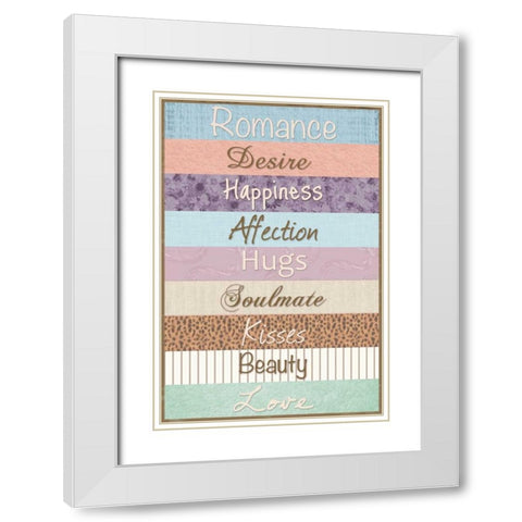 Romance Patterns White Modern Wood Framed Art Print with Double Matting by Gibbons, Lauren