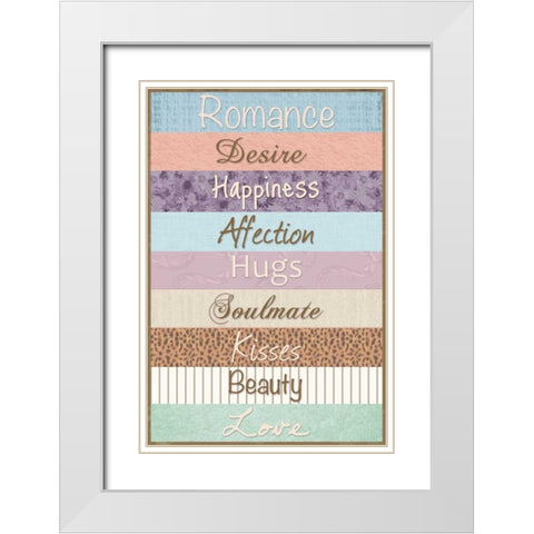 Romance Patterns White Modern Wood Framed Art Print with Double Matting by Gibbons, Lauren