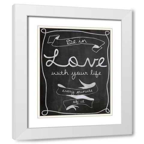 Love Life White Modern Wood Framed Art Print with Double Matting by Gibbons, Lauren