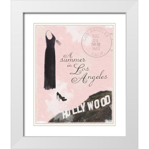 Summer LA White Modern Wood Framed Art Print with Double Matting by Gibbons, Lauren