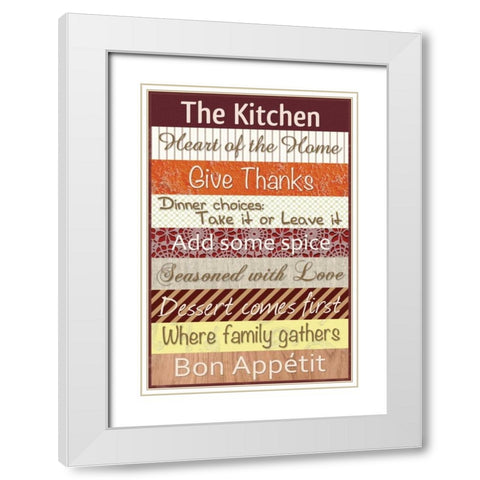 Kitchen Patterns White Modern Wood Framed Art Print with Double Matting by Gibbons, Lauren