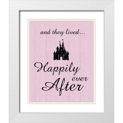 Happily 2 White Modern Wood Framed Art Print with Double Matting by Gibbons, Lauren