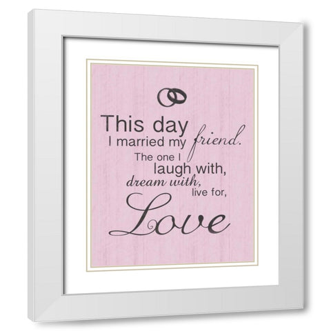 Wedding Pink 2 White Modern Wood Framed Art Print with Double Matting by Gibbons, Lauren
