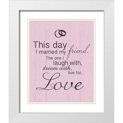 Wedding Pink 2 White Modern Wood Framed Art Print with Double Matting by Gibbons, Lauren