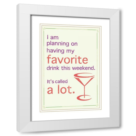 Favorite Drink 2 b White Modern Wood Framed Art Print with Double Matting by Gibbons, Lauren