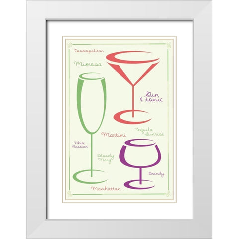 Favorite Drink 2 C White Modern Wood Framed Art Print with Double Matting by Gibbons, Lauren