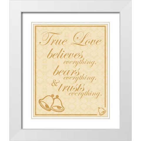 True Love B White Modern Wood Framed Art Print with Double Matting by Gibbons, Lauren