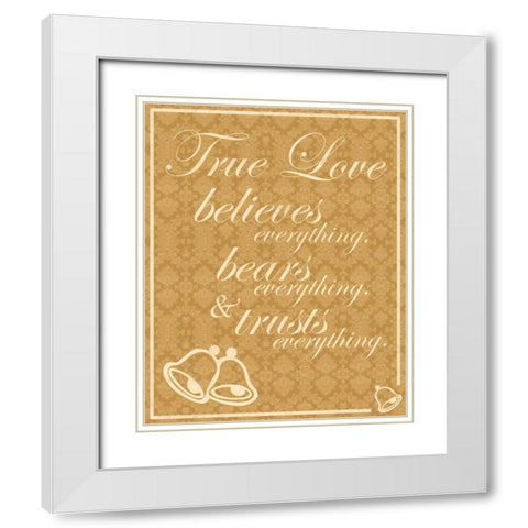 True Love A White Modern Wood Framed Art Print with Double Matting by Gibbons, Lauren