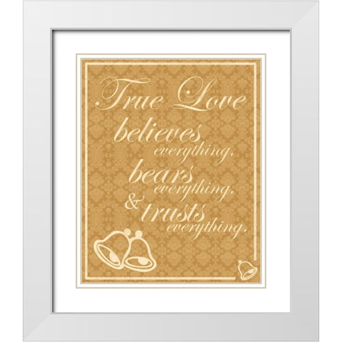 True Love A White Modern Wood Framed Art Print with Double Matting by Gibbons, Lauren