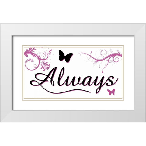 Always White Modern Wood Framed Art Print with Double Matting by Gibbons, Lauren