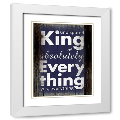 King B White Modern Wood Framed Art Print with Double Matting by Gibbons, Lauren