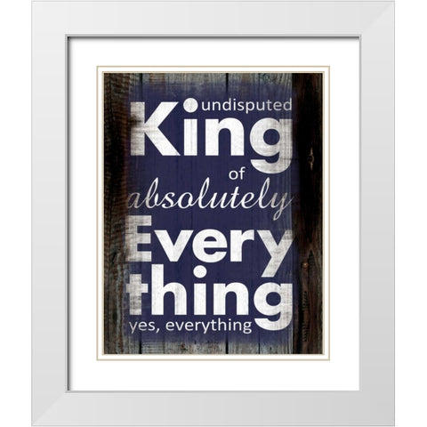 King B White Modern Wood Framed Art Print with Double Matting by Gibbons, Lauren