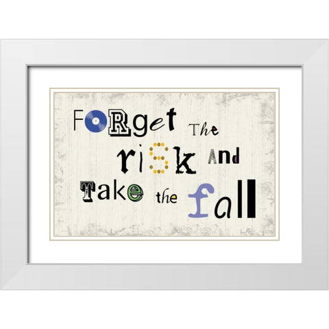 Fun Fall White Modern Wood Framed Art Print with Double Matting by Gibbons, Lauren