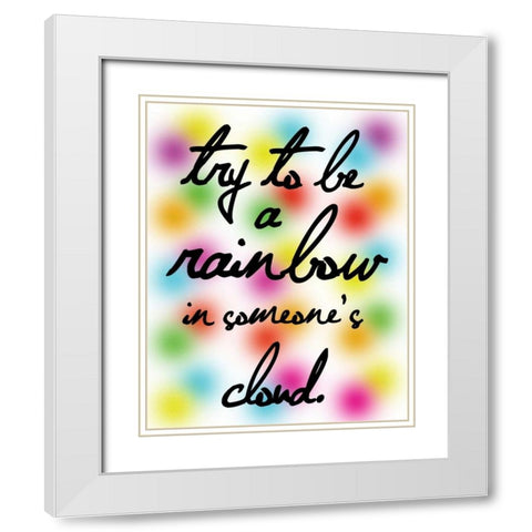 Rainbow White Modern Wood Framed Art Print with Double Matting by Gibbons, Lauren