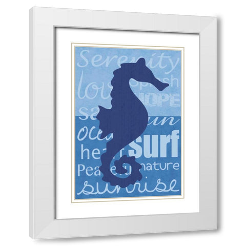 Beach Horse White Modern Wood Framed Art Print with Double Matting by Gibbons, Lauren