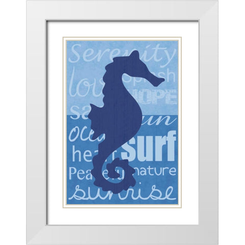 Beach Horse White Modern Wood Framed Art Print with Double Matting by Gibbons, Lauren