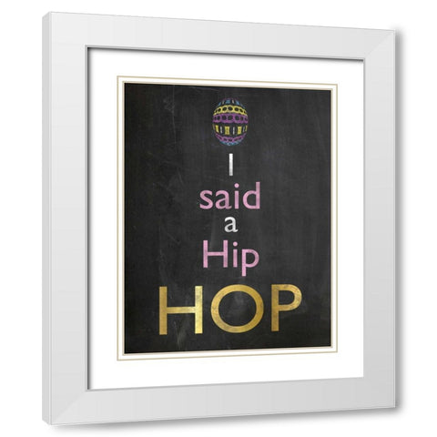 Easter Chalk Hip Hop White Modern Wood Framed Art Print with Double Matting by Gibbons, Lauren