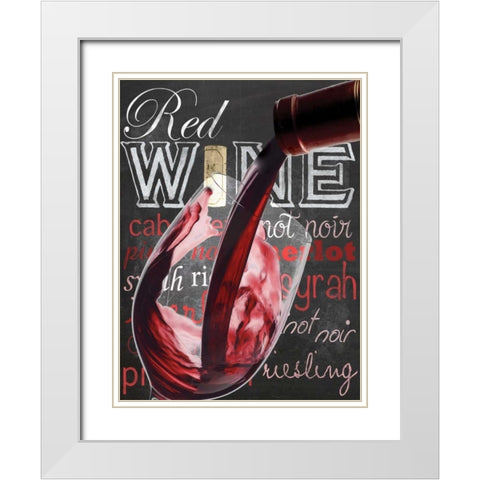 Wine Glass White Modern Wood Framed Art Print with Double Matting by Gibbons, Lauren