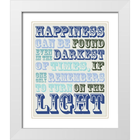 Happiness Light White Modern Wood Framed Art Print with Double Matting by Gibbons, Lauren
